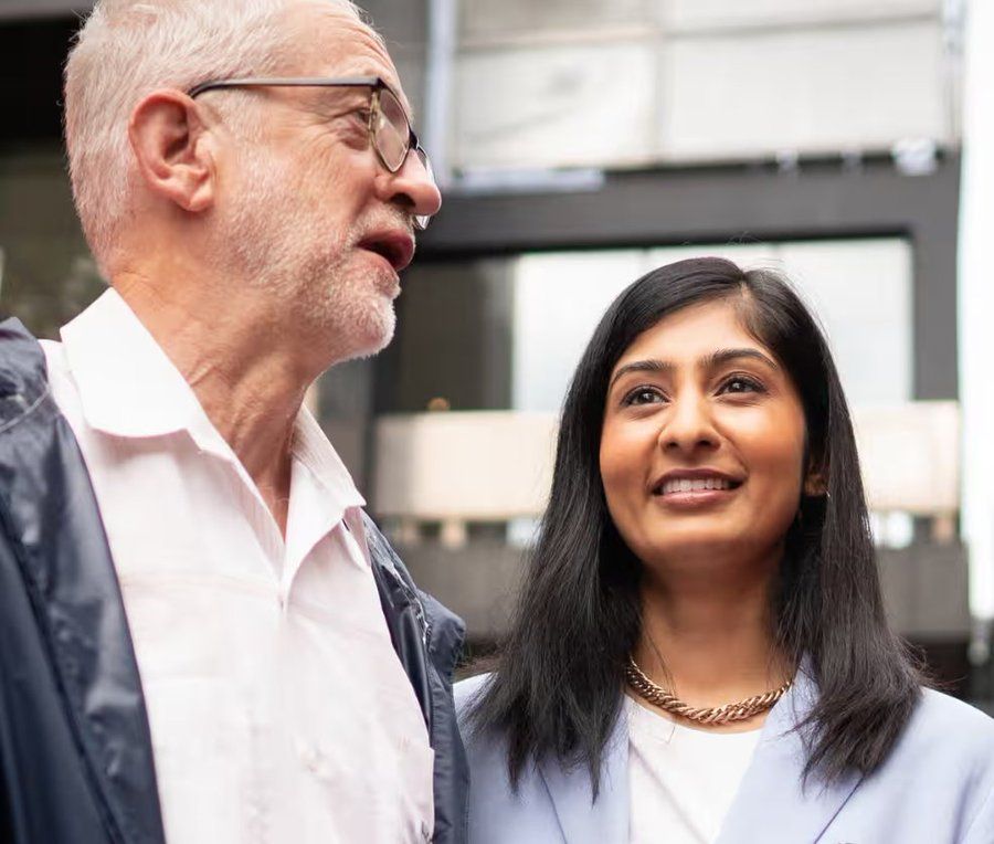 Jeremy Corbyn and Zarah Sultana