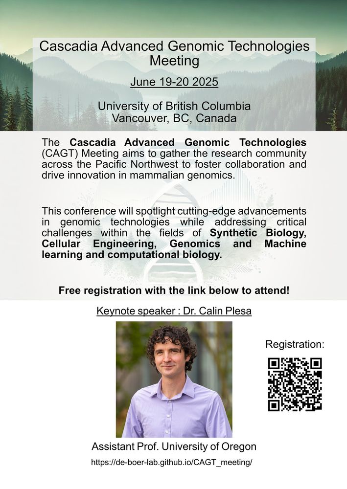 CAGT Poster featuring Keynote, Dr. Calin Plesa, of DropSynth fame!
