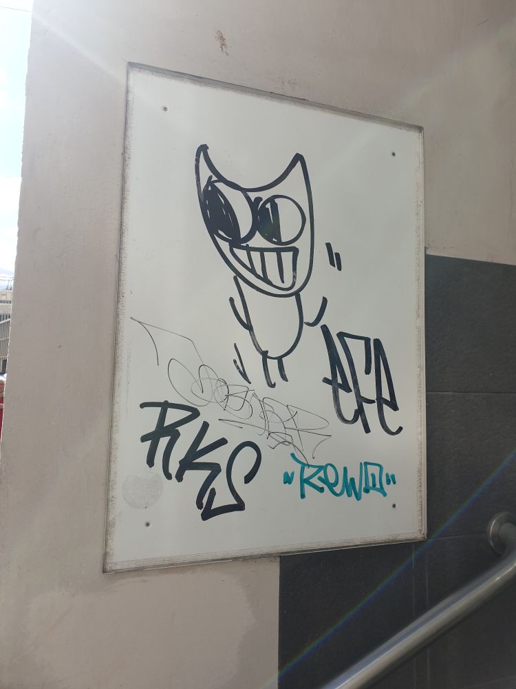 Photo of a different graffiti of the same character