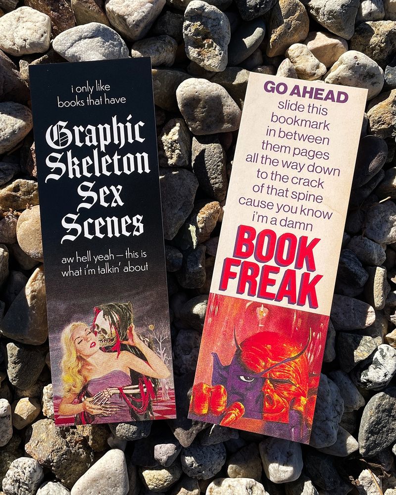 Photo of two Paperback paradise bookmarks