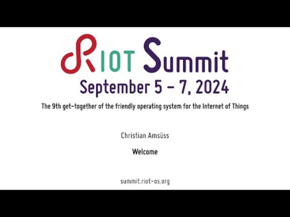 RIOT Summit 2024, Welcome