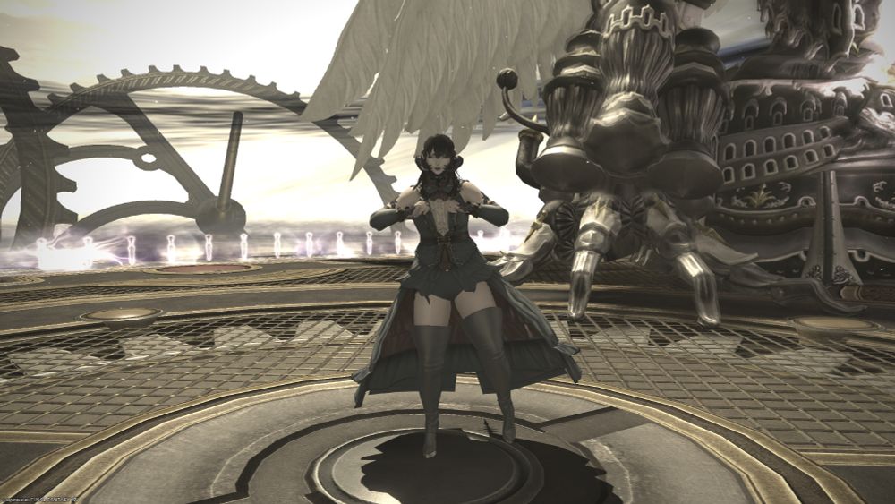A xaela au ra does the yol dance in The Epic of Alexander (Ultimate), the PEAK ultimate experience