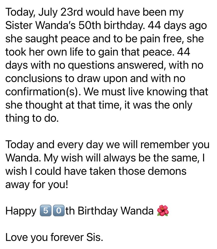 A message of birthday love. 