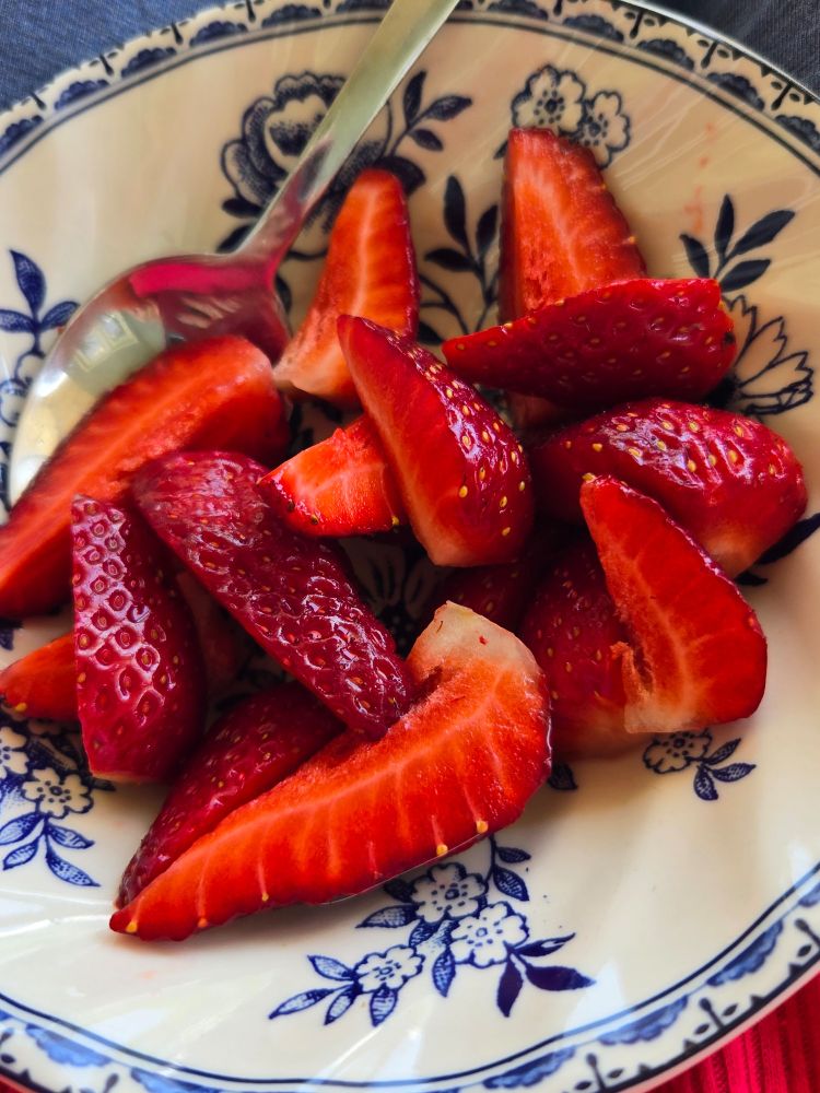Strawberries fresh from the field