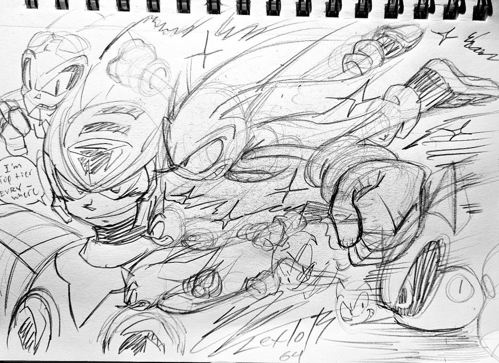 Sonic($10)

+ Zero($5)

+ Jet($5)

+ Metal Sonic($5)

$10 Sketch + 15 = $25