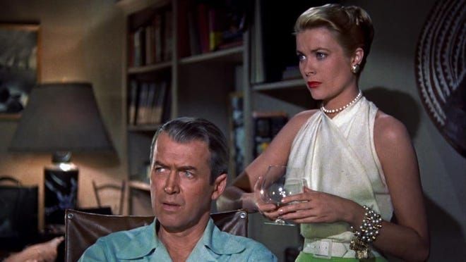 Jimmy Stewart and Grace Kelly in Rear Window