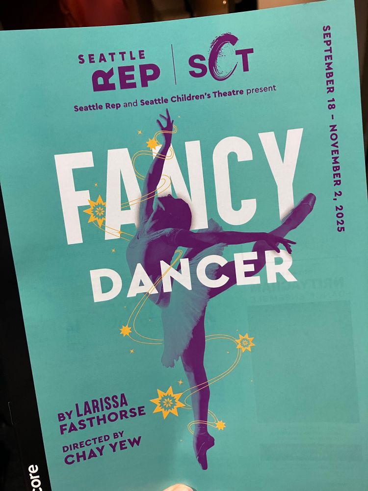 Play program for Fancy Dancer at the Seattle Rep