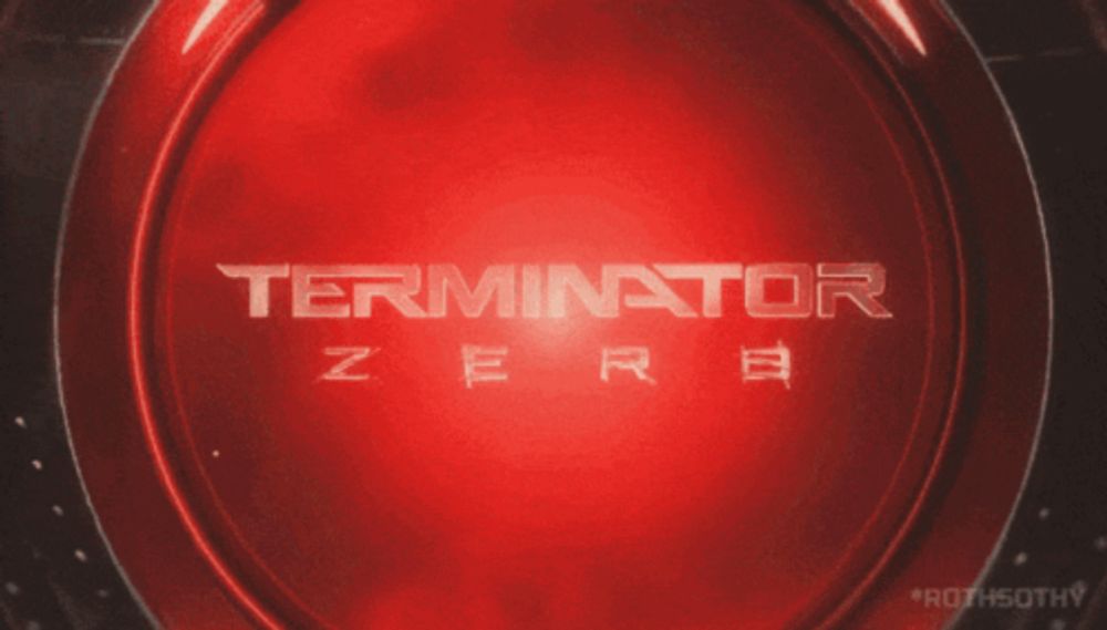 a red circle with terminator zero written in white letters