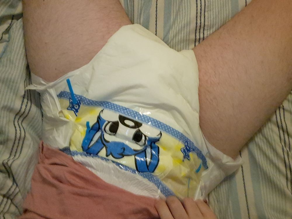 Bottom half of an adult male (me) in a Husky PeekABU