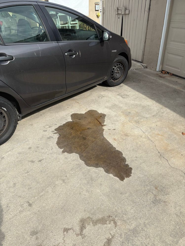 Spill on the driveway