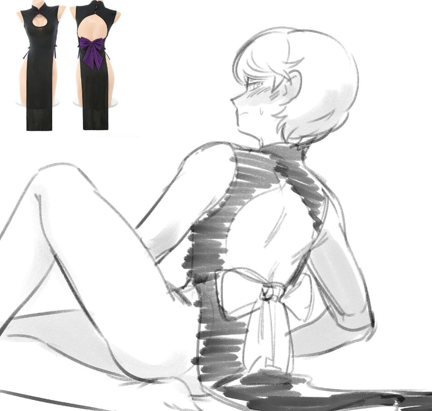 yu in a revealing dress