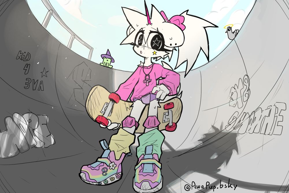 Unicorn puppy (me) skateboard small agere I CONSENT reupload of art with new tag sketchers pastel small pullups diaper pacifier little space middle space babyfur kidfur age regression shadow frog small ksksksks babwabwa bark bark bark~!