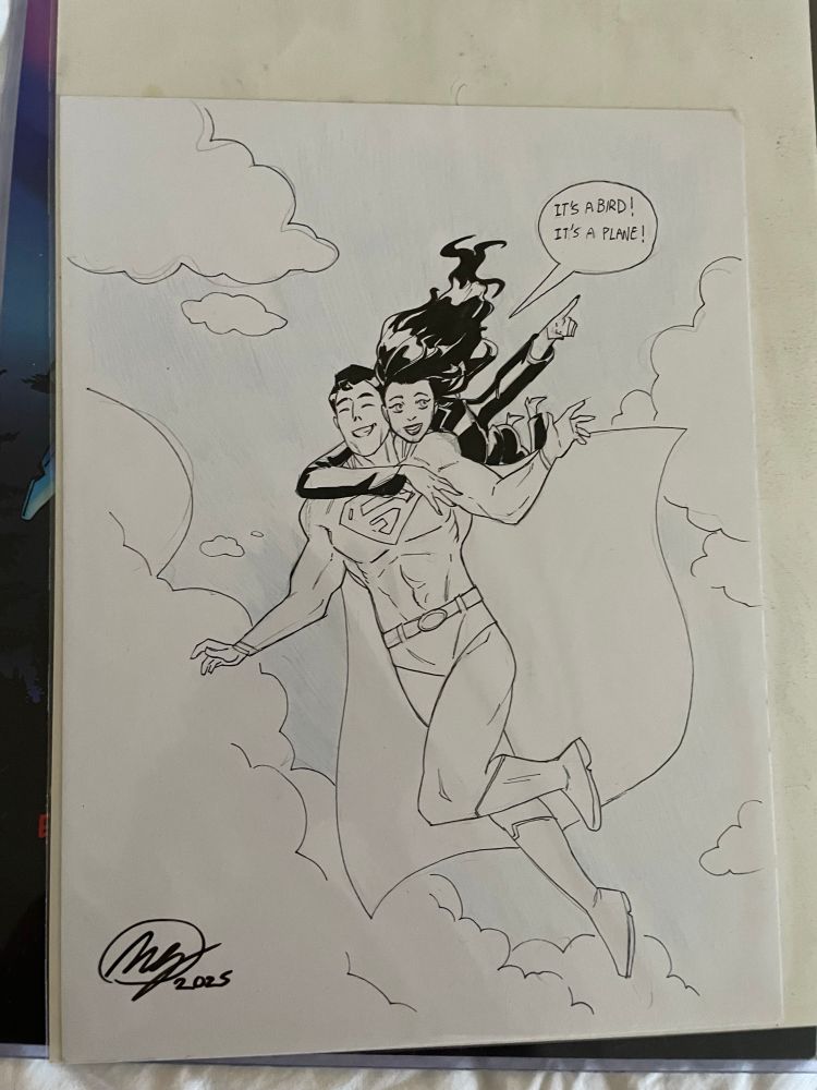 A commission of Superman and Lois by Megan Huang