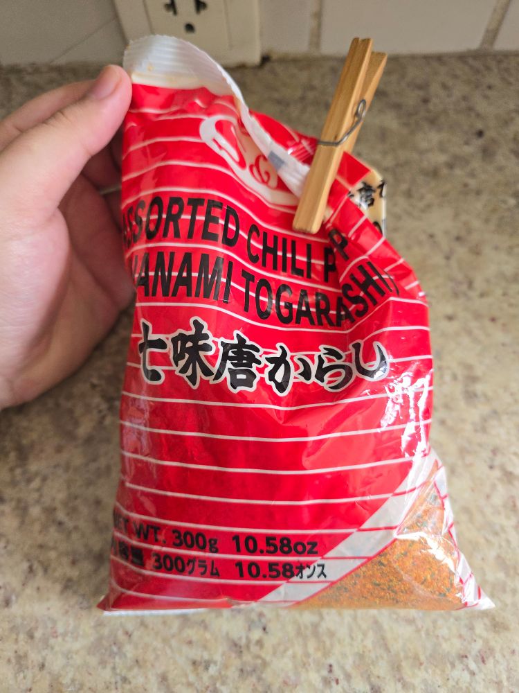 pacote de pimenta nanami togarashi