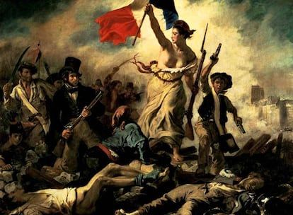 La libertad guiando al pueblo francés, de Delacroix