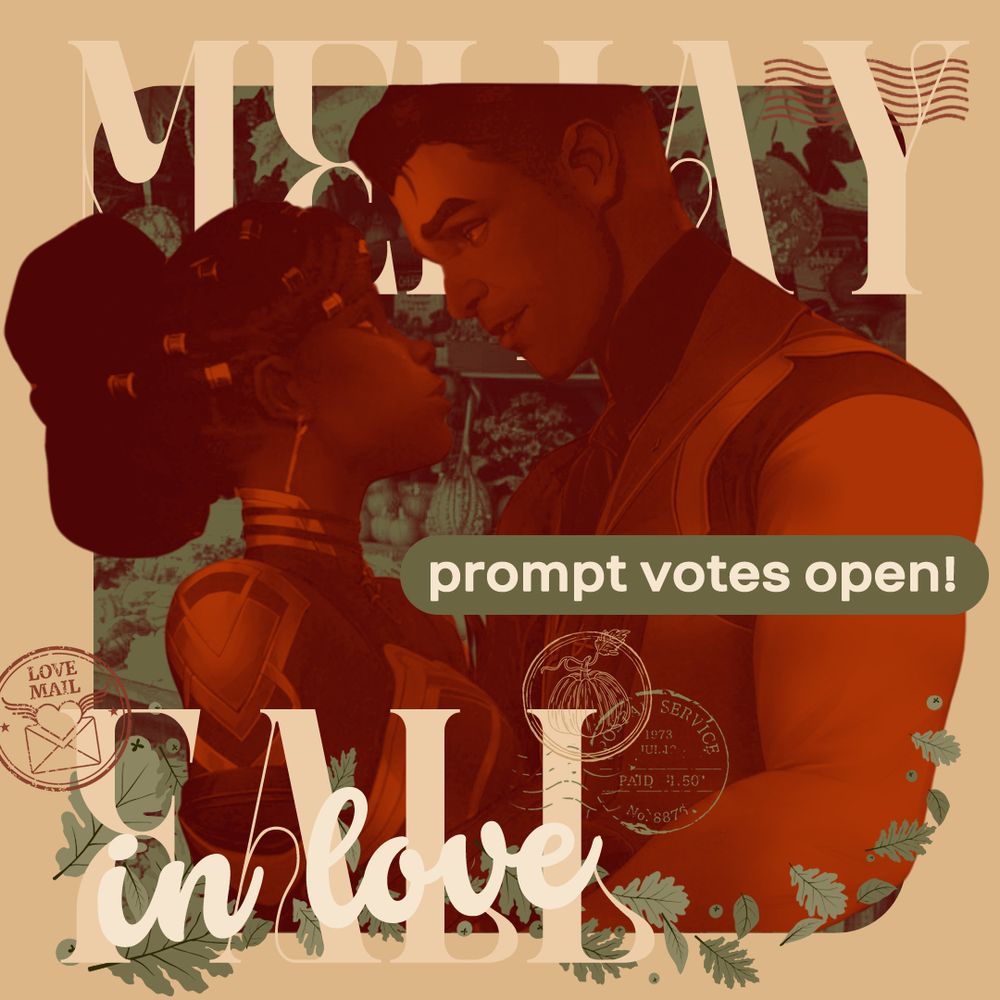 An image of Mel Medarda and Jayce Talis from Arcane looking at each other endearingly. They are framed by the text "Meljay" and "Fall in love". An additional text states "Prompt votes open!"
