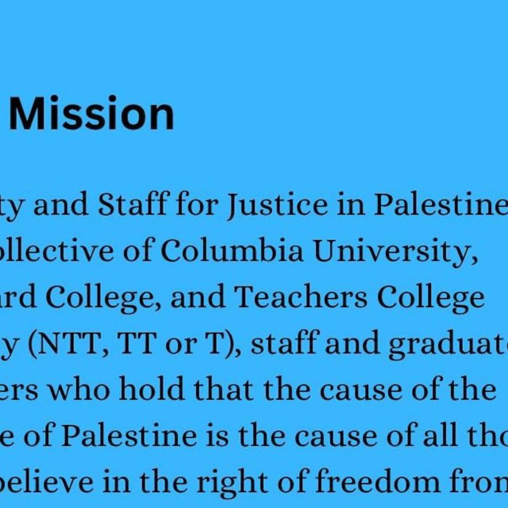 FSJP @Columbia Barnard Teachers on Instagram: "Faculty for Justice in Palestine-Columbia University,...