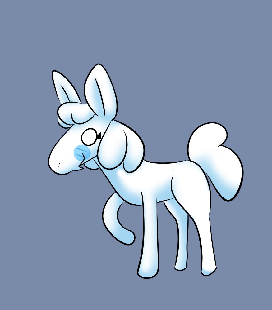 Art of a snowman girl as a horse