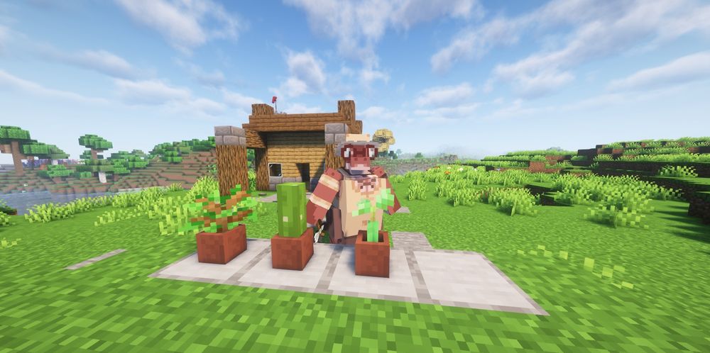 Rexy admiring their lil plant collection