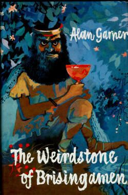 An image of the cover of the first edition of Alan Garner's 1960 children's novel, The weirdstone of Brisingamen. The original art is by George Adamson.