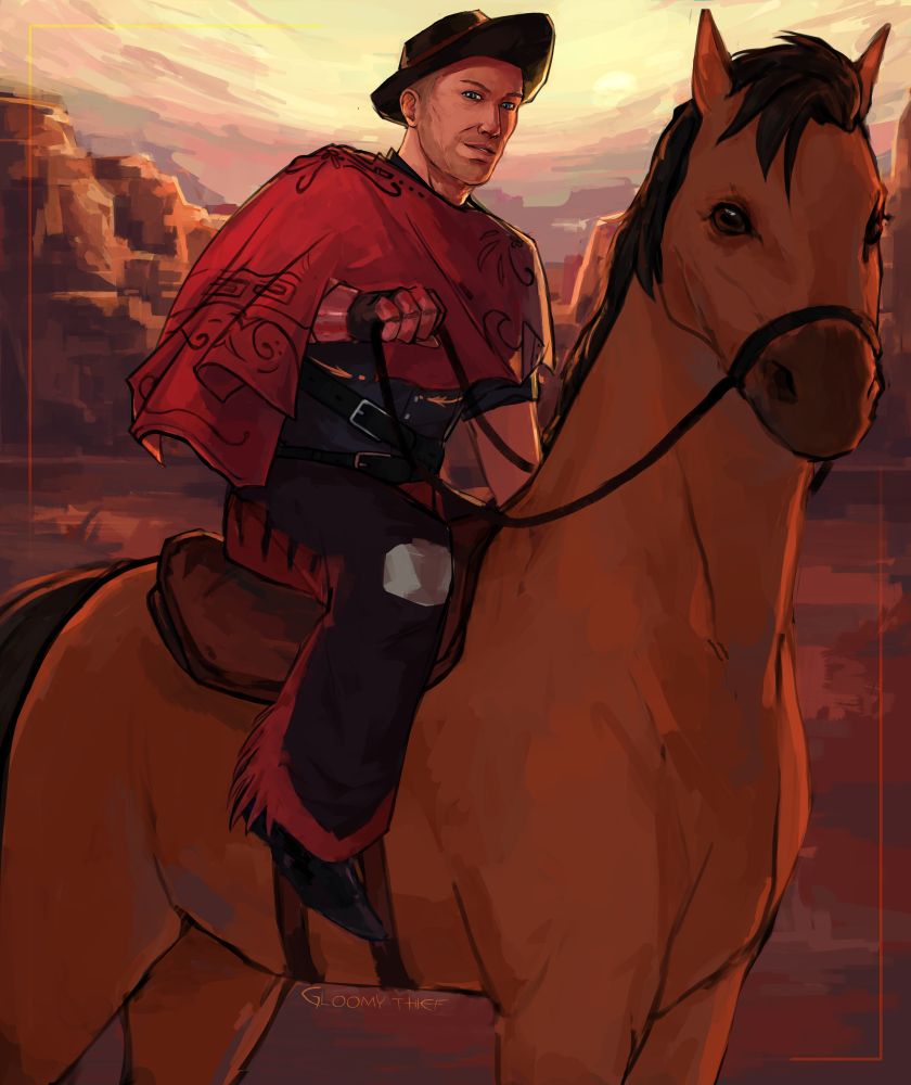 My friend's OC on a horse 🐴