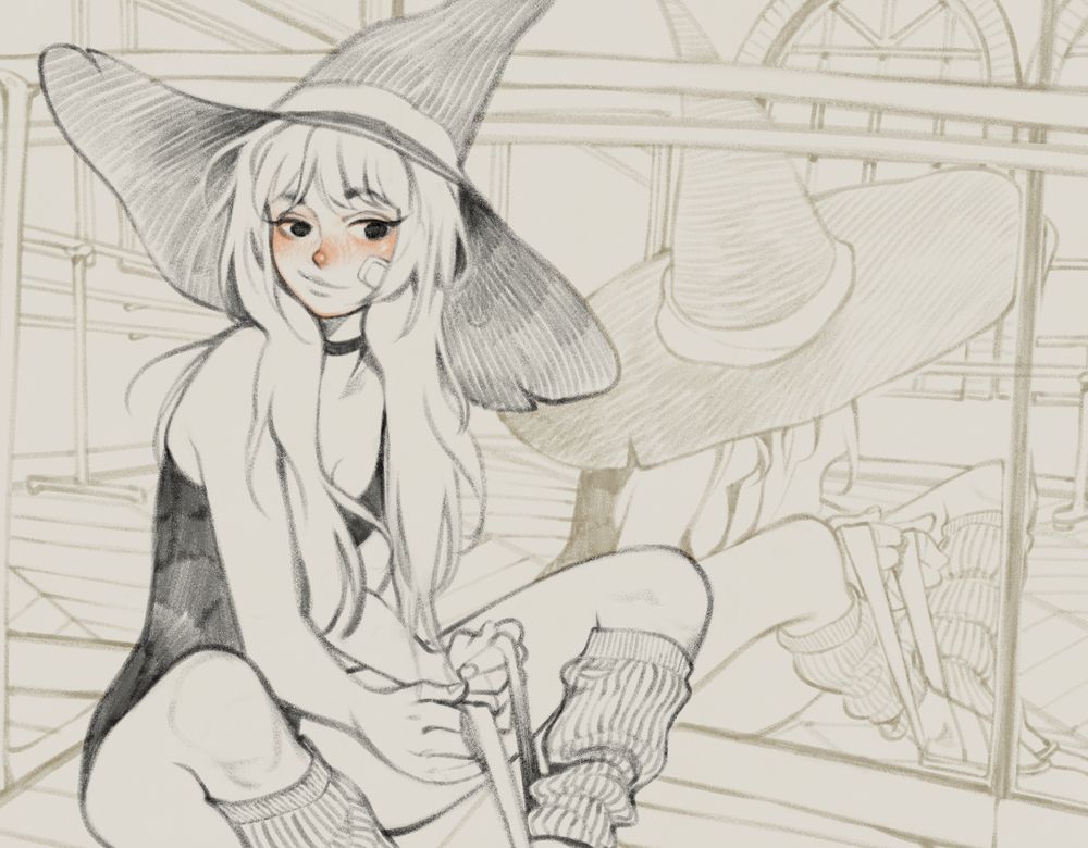 Work in progress of a witch ballerina.