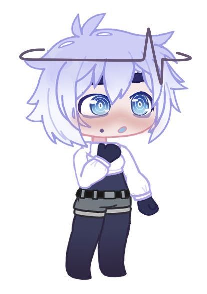 A gacha life 2 edit of Aether with a surprised expression 