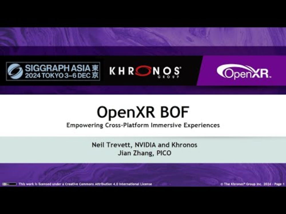 OpenXR Birds of a Feather at SIGGRAPH Asia 2024