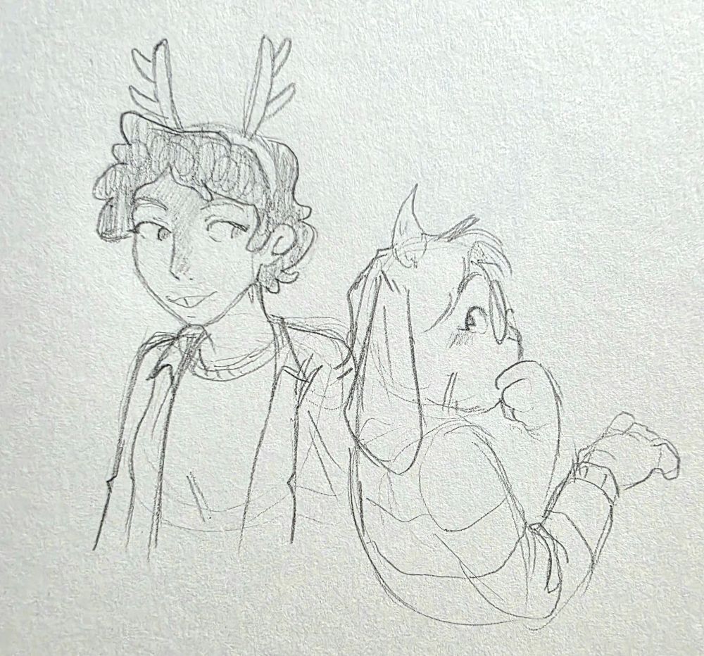 Human Dess and Asriel from Deltarune