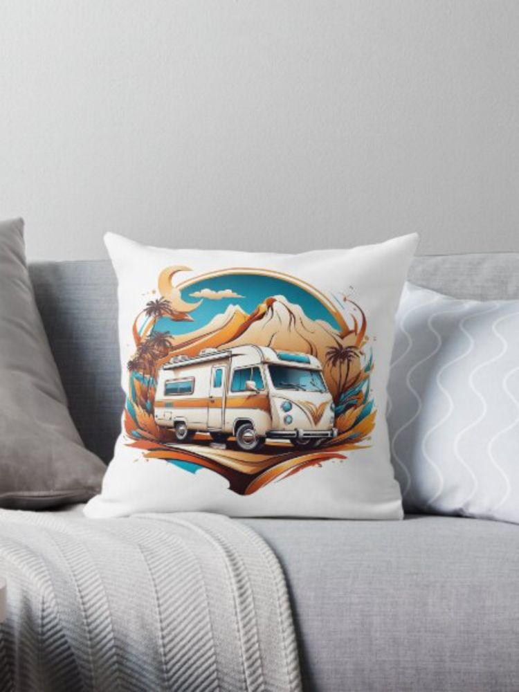 "Personalized Caravan Designs-2" Pillow for Sale by RMJ-Digi