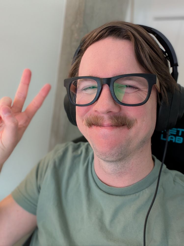 A selfie at my desk
