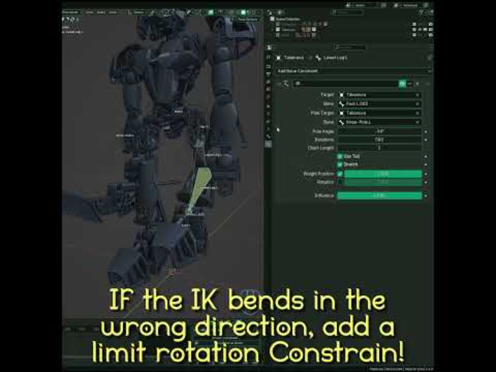 how to create a properly functioning, straight IK #b3d #blender3d #blender #rigging