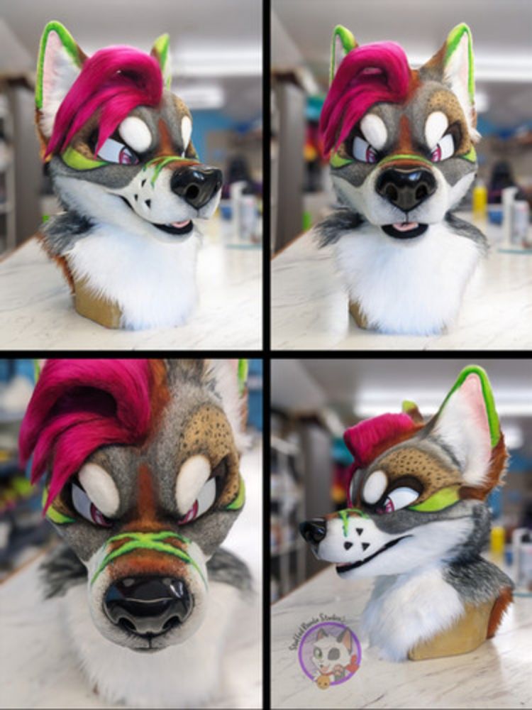 Spike the coyote - brand new fursuit partial | Stuffed Panda Studio