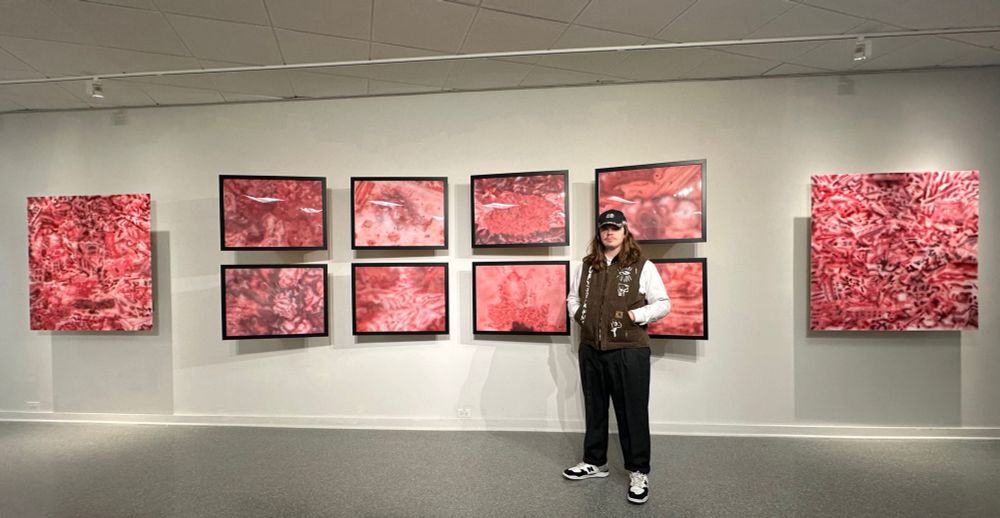 Photo of me in front of my BFA thesis show
“Code Red” - 2024