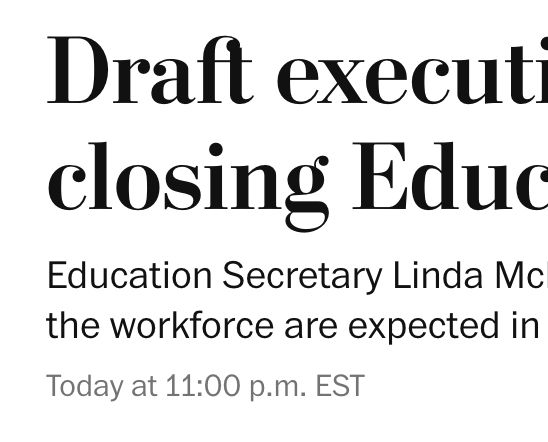 Article time stamp is 'Today at 11:00 p.m. EST'