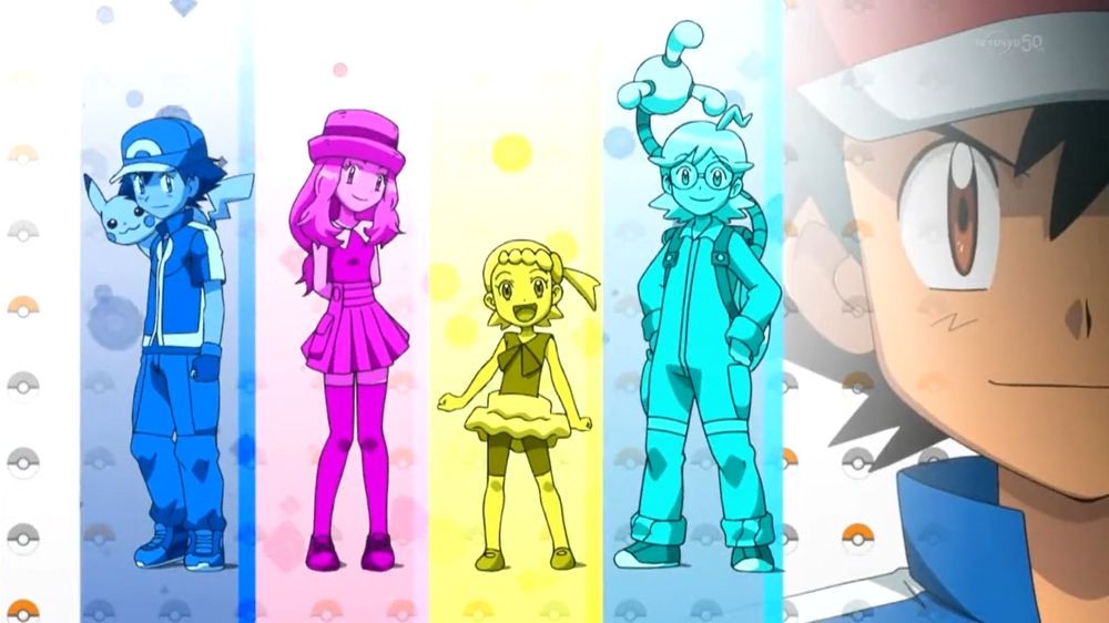 Pokemon XY anime's title card scene