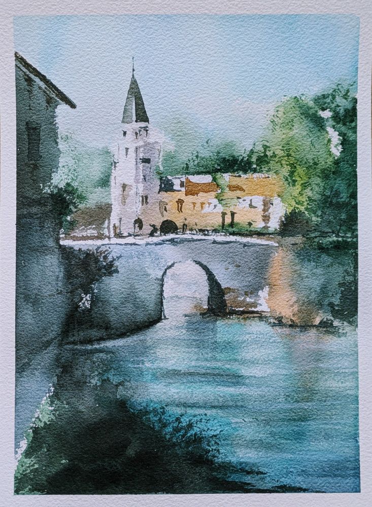 Castle over bridge