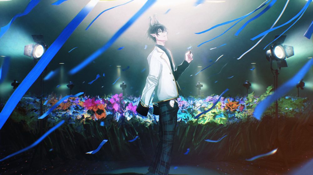 にじさんじEN所属のRen Zotto様のファンアートを描きました！
彼を見ながらどんな場所が似合うのかな、と考えてお花のステージになりました。