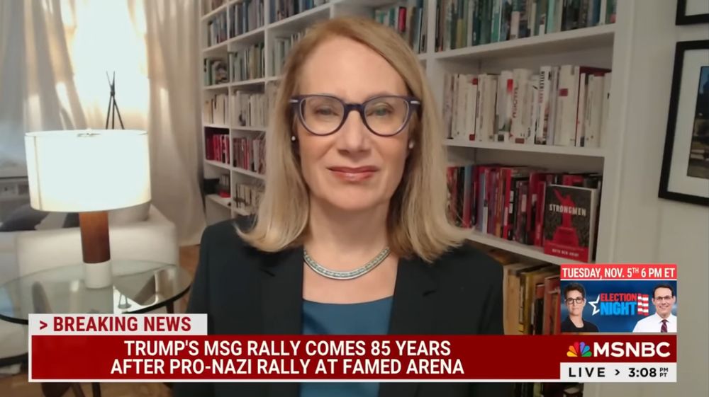 > BREAKING NEWS TRUMP'S [Madison Square Garden] RALLY COMES 85 YEARS AFTER PRO-NAZI RALLY AT FAMED ARENA TUESDAY, NOV. 5™ 6 PM ET MSNBC LIVE >3:08