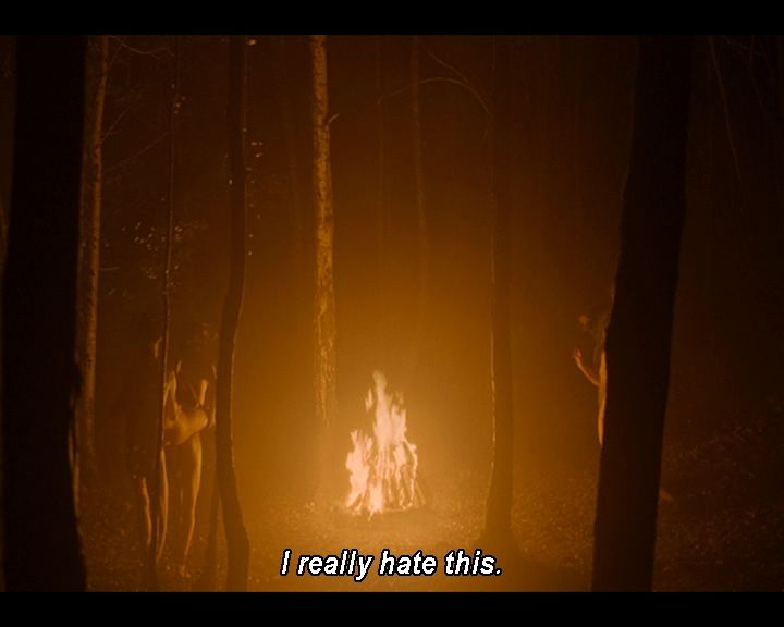 A fire in the woods closed captioned 