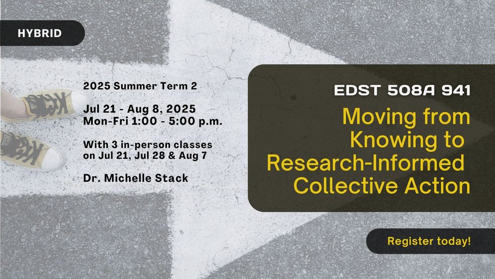 EDST 508A 941 
Summer Term 2 2025
Moving from Knowing to Research-Informed Collective Action