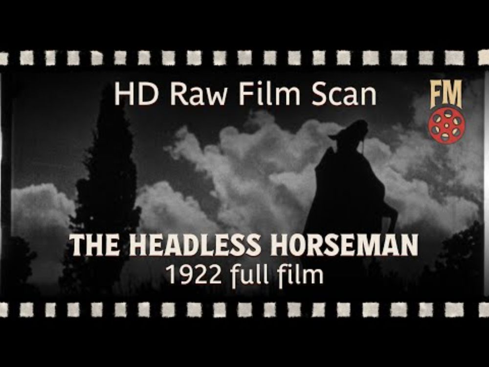The Headless Horseman (1922) | HD Full Film | Raw Scan from 16mm