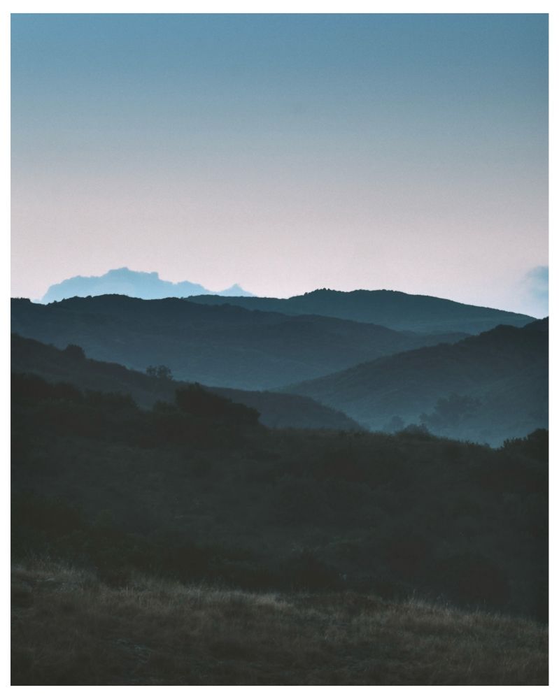 California hills at dusk