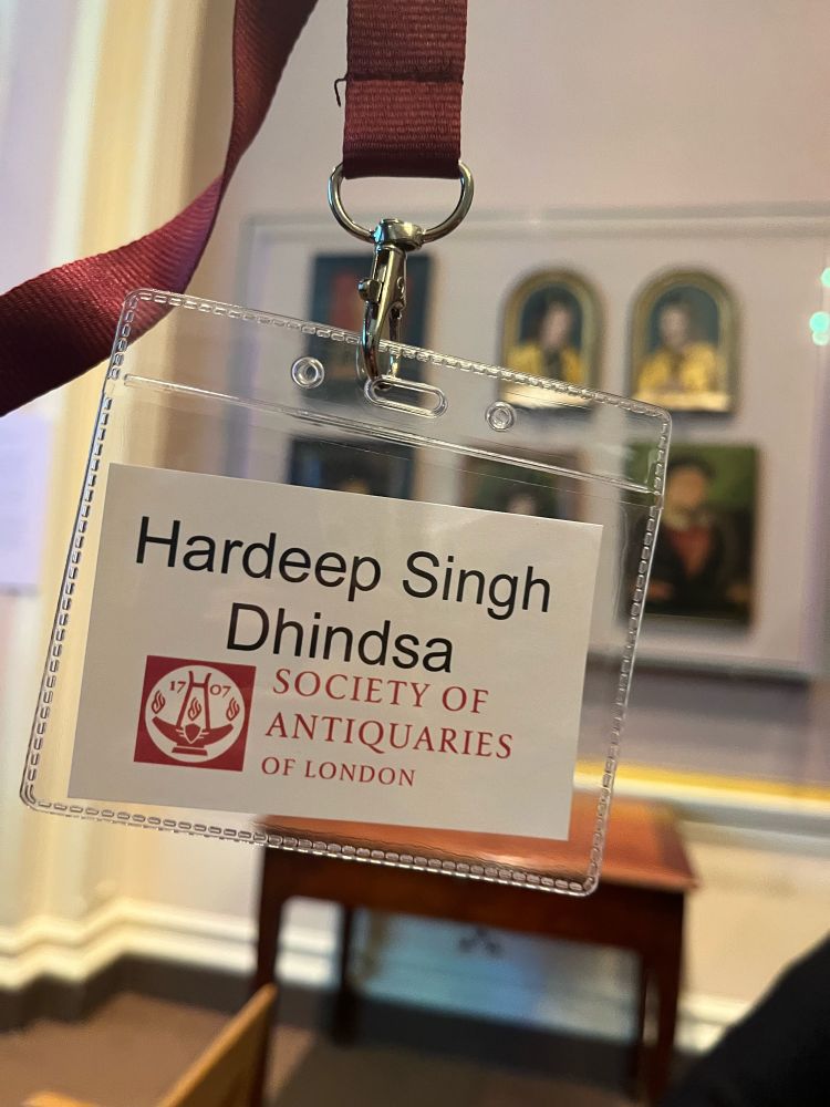 My name badge in the society’s meeting room