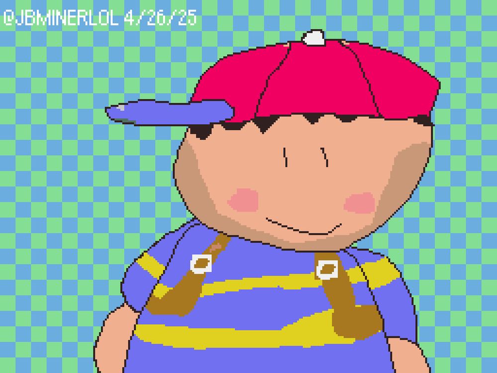 it's ness from earthbound aka mother 2 in my artstyle.