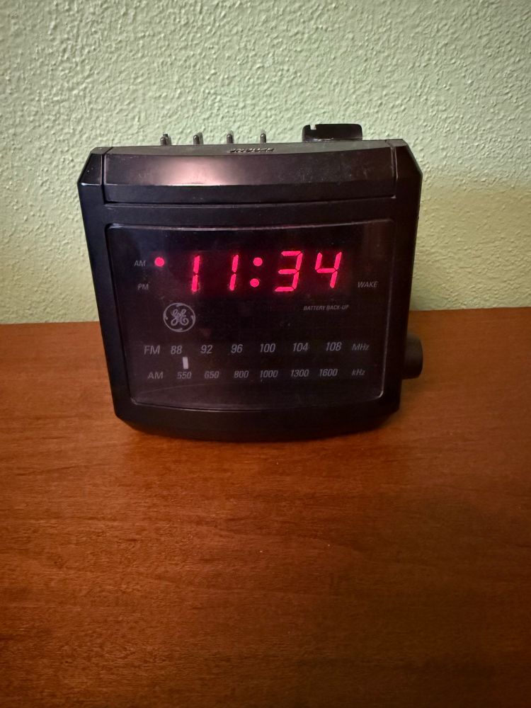GE clock radio from the late 1980s. 