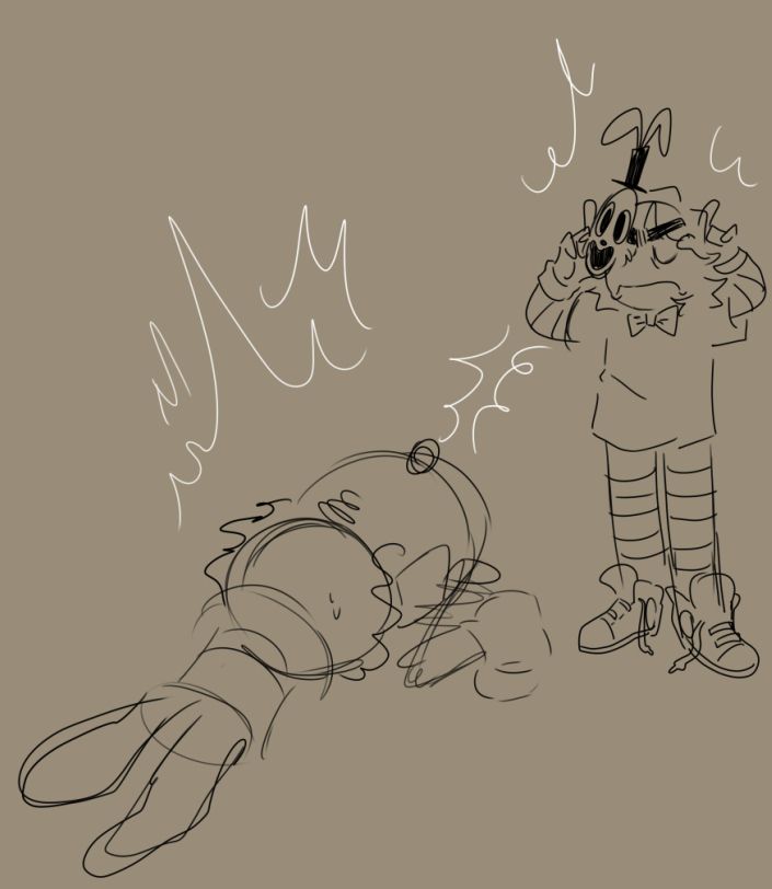 Some guy giving Frankie from Finding Frankie their period cramps via telepathy I think