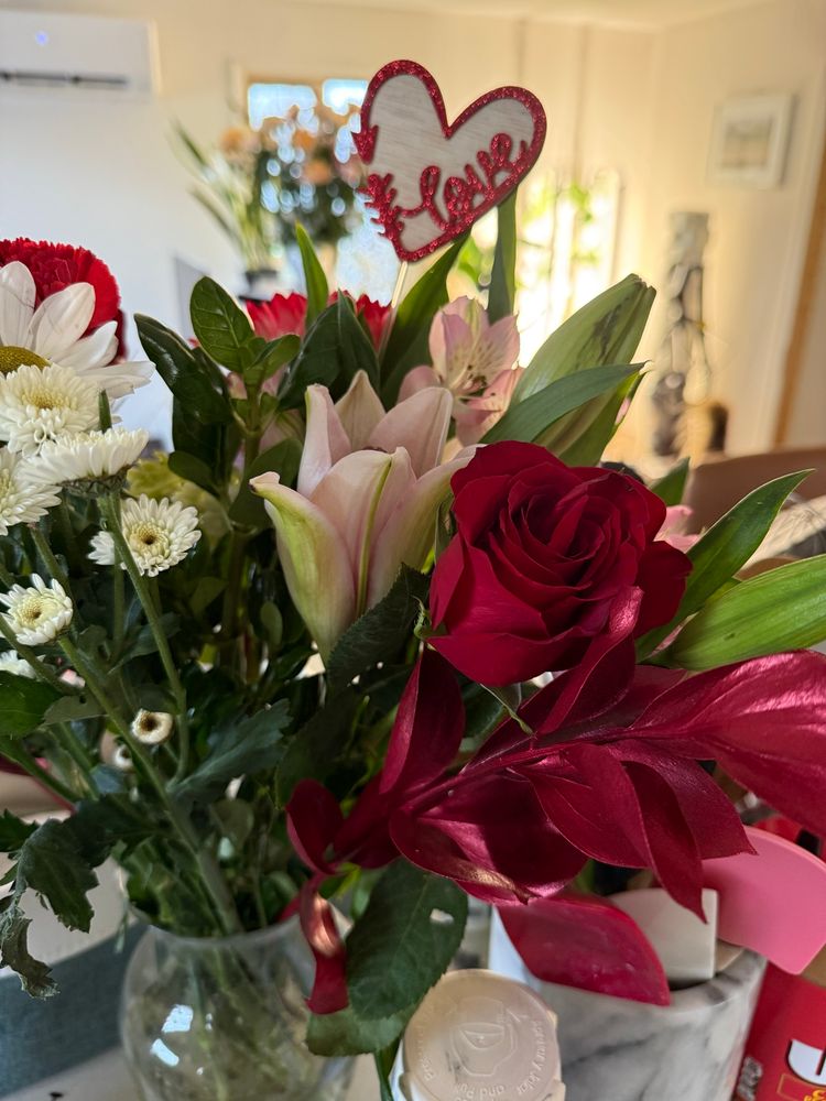 Bouquet of Valentine's Day flowers. 