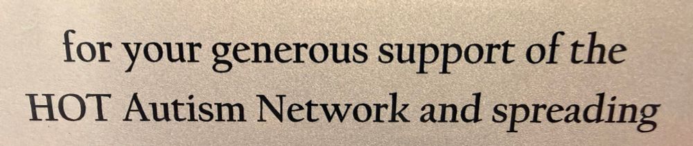 Cropped photo of a thank you plaque that says “for your generous support of the HOT Autism Network”