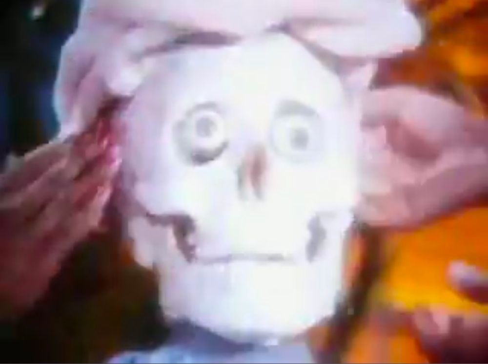 A screenshot from the show In Living Color, where Dionne Warwick uses Edwin O Fay cosmetics and doesn't know when the hell to quit